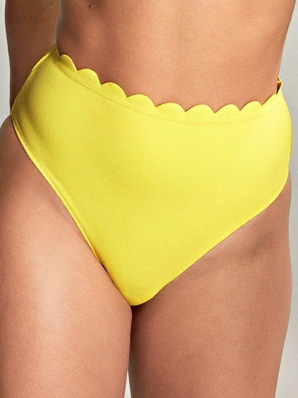 Panachen Poppy keltainen korkeavyötäröinen bikini alaosa